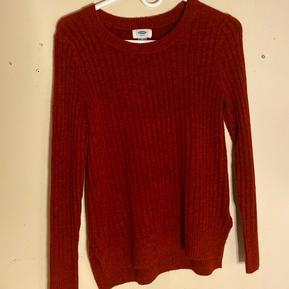 red sweatshirt
